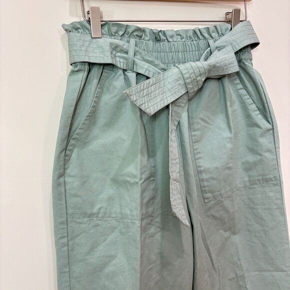 Steve Madden Paperbag Pants Size M Olive Green NWT Gorpcore Trousers High Rise - Picture 3 of 15